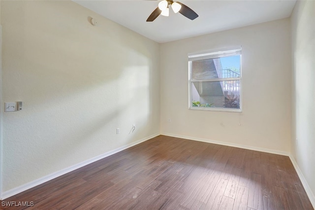 20010 Barletta Ln Unit 612, Estero, FL 33928 - unfurnished room featuring ceiling fan and wood finished floors