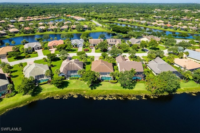 13461 Sabal Pointe Dr, Fort Myers, FL 33905 - aerial perspective of suburban area with a large body of water