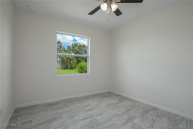 311 Rand Ave, Lehigh Acres, FL 33974 - spare room with ceiling fan and a smoke detector