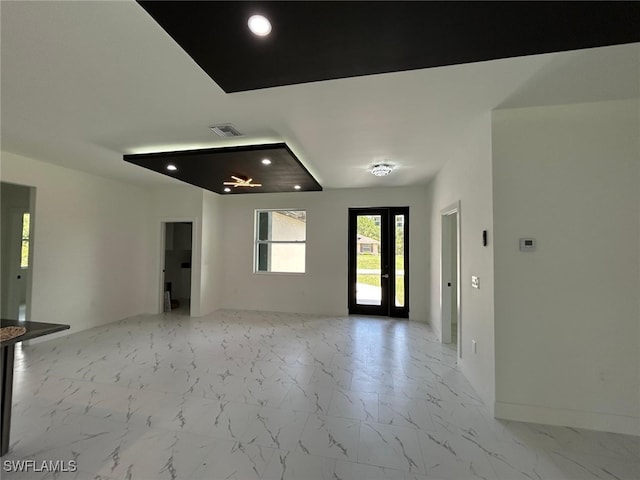 4204 E 24th St, Alva, FL 33920 - entrance foyer with light marble finish flooring and recessed lighting