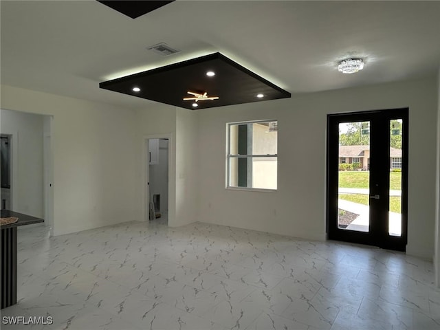 4204 E 24th St, Alva, FL 33920 - entrance foyer featuring marble finish flooring and recessed lighting