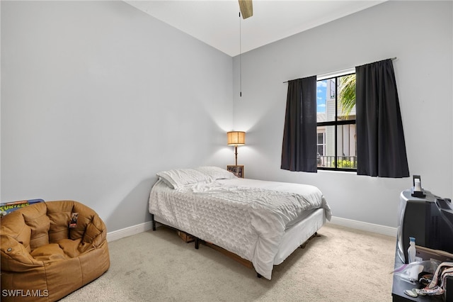5158 Roma St, Ave Maria, FL 34142 - carpeted bedroom with vaulted ceiling and a ceiling fan