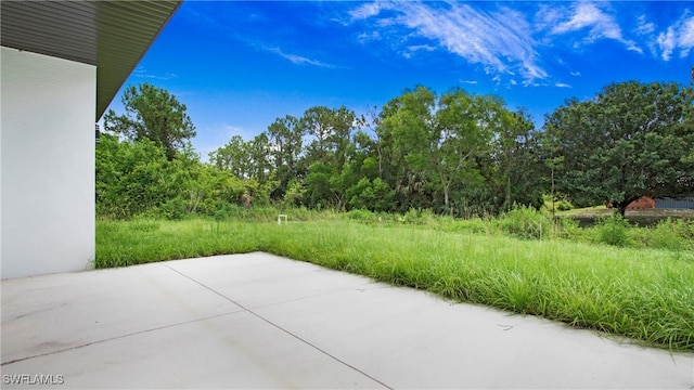 739 David Laird Ln, Lehigh Acres, FL 33974 - view of patio / terrace featuring a forest view