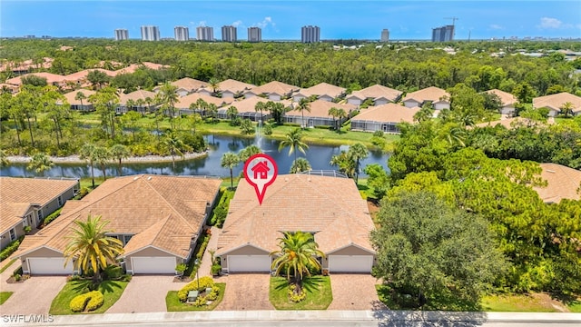 23204 Coconut Shores Dr, Estero, FL 34134 - aerial perspective of suburban area with a large body of water