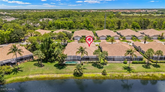 23204 Coconut Shores Dr, Estero, FL 34134 - aerial perspective of suburban area with a nearby body of water