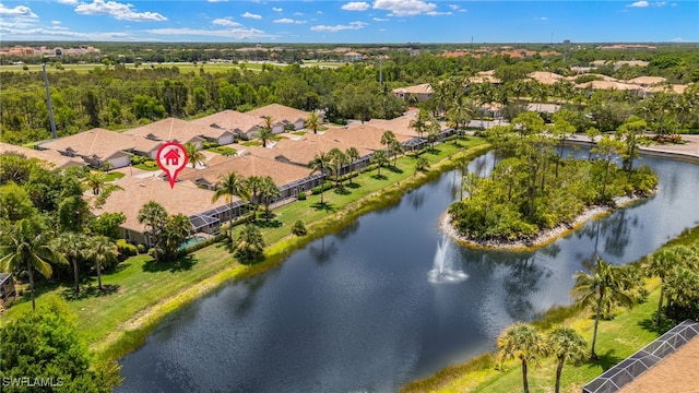 23204 Coconut Shores Dr, Estero, FL 34134 - aerial perspective of suburban area with a large body of water
