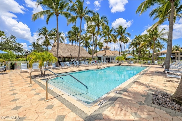 23204 Coconut Shores Dr, Estero, FL 34134 - community pool with a patio area