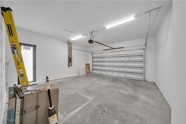 1517 Washington Ave, Lehigh Acres, FL 33972 - garage featuring a garage door opener and electric panel