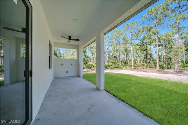 1517 Washington Ave, Lehigh Acres, FL 33972 - view of patio / terrace with a ceiling fan