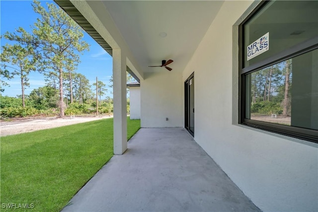 1517 Washington Ave, Lehigh Acres, FL 33972 - view of patio featuring ceiling fan