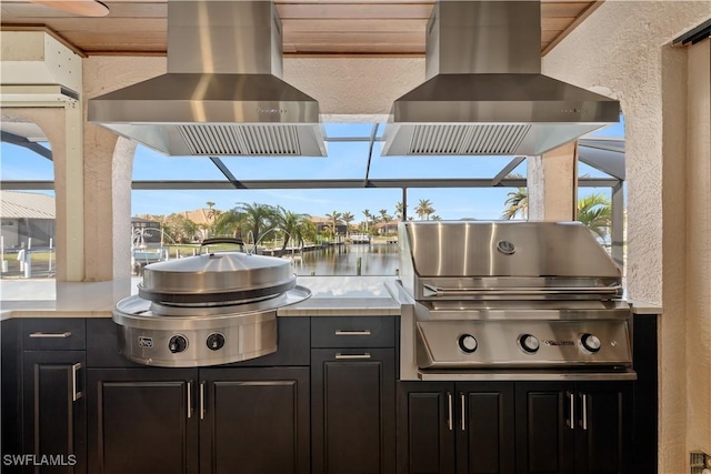 1701 Casey Key Dr, Punta Gorda, FL 33950 - view of patio featuring area for grilling and glass enclosure