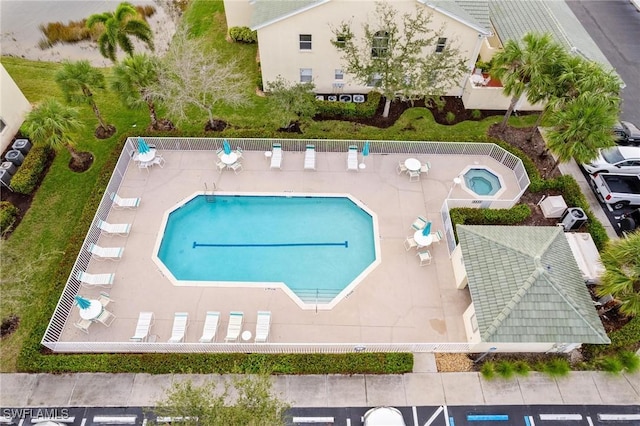 4945 Cougar Ct S Unit 4-202, Naples, FL 34109 - aerial view of property and surrounding area with a pool