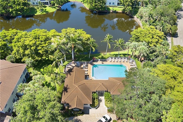 26962 Montego Pointe Ct Unit 202, Bonita Springs, FL 34134 - drone / aerial view of a large body of water and a pool