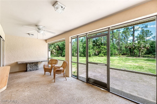 3191 Golden Gate Blvd E, Naples, FL 34120 - sunroom featuring ceiling fan