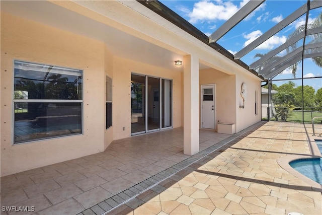 1023 SE 6th St, Cape Coral, FL 33990 - view of patio with an outdoor pool and a lanai