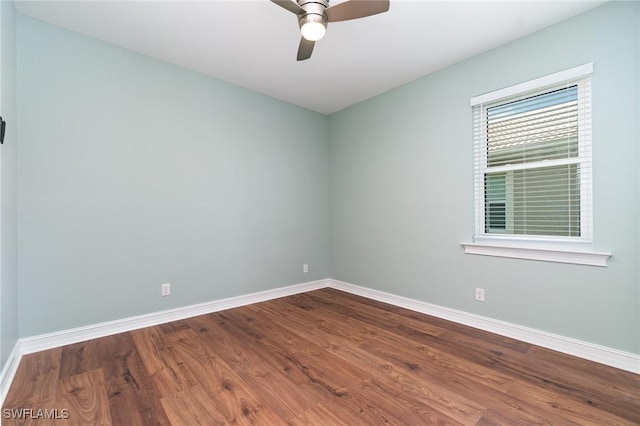 20551 Long Pond Rd, North Fort Myers, FL 33917 - spare room featuring wood finished floors and a ceiling fan
