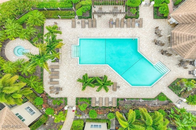 24400 Reserve Ct Unit 103, Bonita Springs, FL 34134 - bird's eye view of a pool area