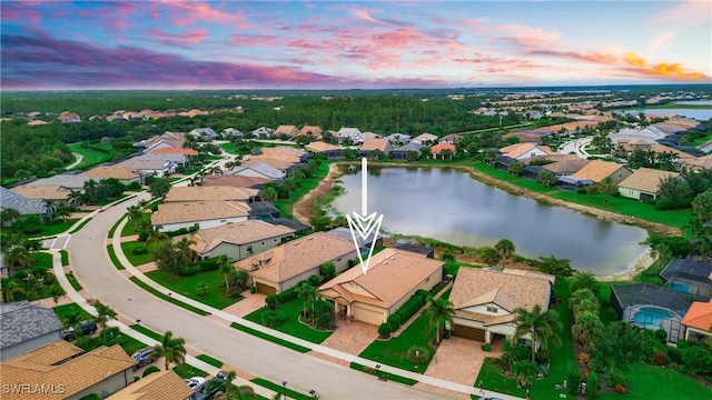 14274 Arrow Point Ct, Estero, FL 33928 - aerial perspective of suburban area featuring a nearby body of water