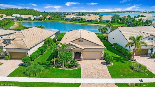 14274 Arrow Point Ct, Estero, FL 33928 - aerial view of residential area featuring a large body of water