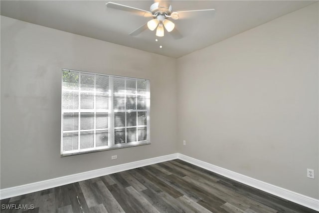 4154 Castilla Cir Unit 204, Fort Myers, FL 33916 - unfurnished room with dark wood-style floors and a ceiling fan