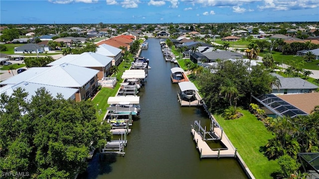841 SW 47th Ter Unit 206, Cape Coral, FL 33914 - aerial perspective of suburban area with a nearby body of water