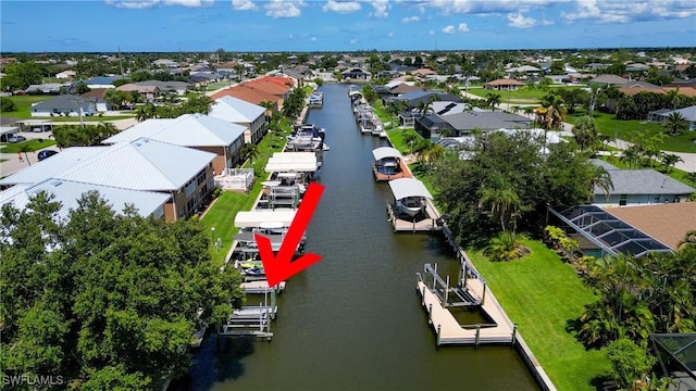 841 SW 47th Ter Unit 206, Cape Coral, FL 33914 - aerial perspective of suburban area featuring a large body of water