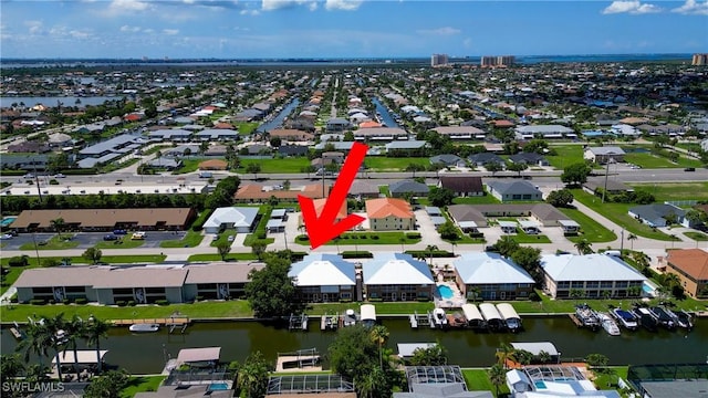 841 SW 47th Ter Unit 206, Cape Coral, FL 33914 - aerial view of property's location featuring a nearby body of water and nearby suburban area