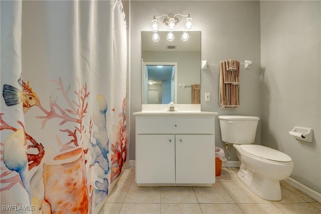 841 SW 47th Ter Unit 206, Cape Coral, FL 33914 - bathroom featuring tile patterned floors, vanity, and a shower with curtain