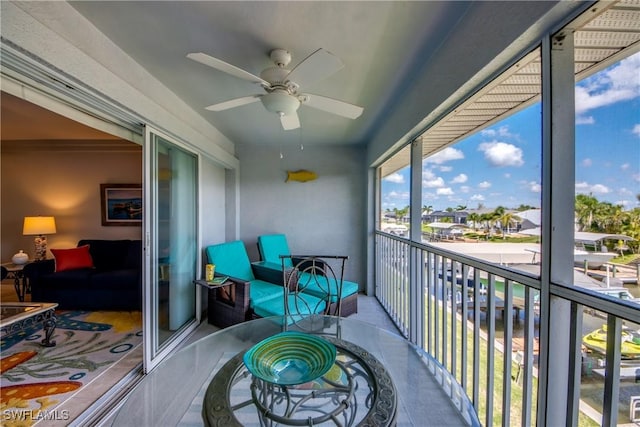 841 SW 47th Ter Unit 206, Cape Coral, FL 33914 - balcony with a ceiling fan