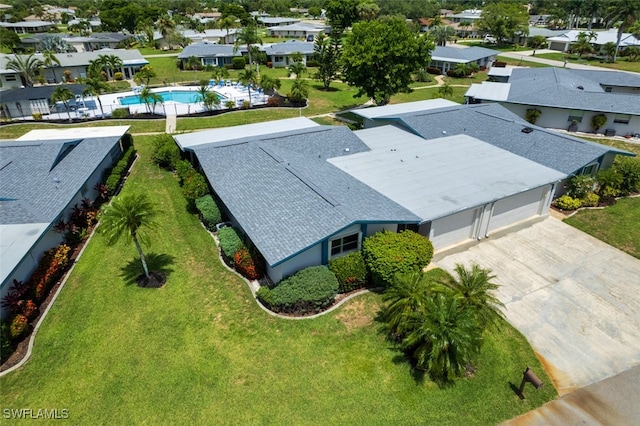 5554 Hamlet Ln, Fort Myers, FL 33919 - aerial perspective of suburban area with a pool
