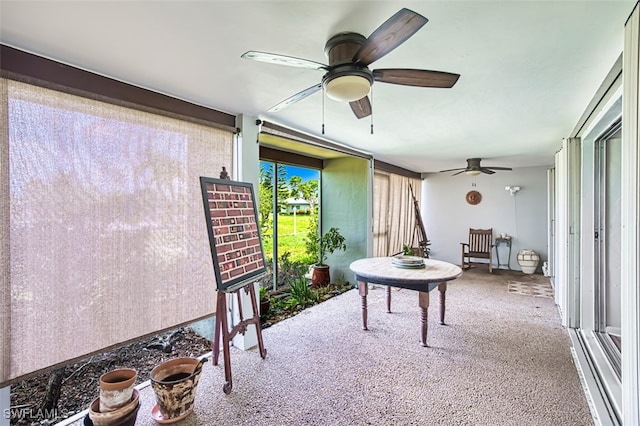 5554 Hamlet Ln, Fort Myers, FL 33919 - sunroom / solarium featuring a ceiling fan