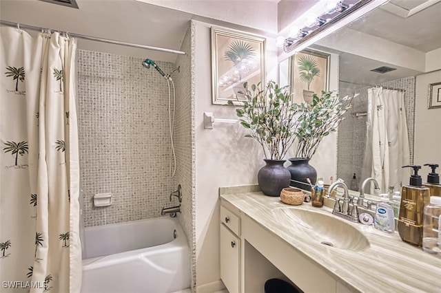 5554 Hamlet Ln, Fort Myers, FL 33919 - bathroom with vanity and shower / bath combo