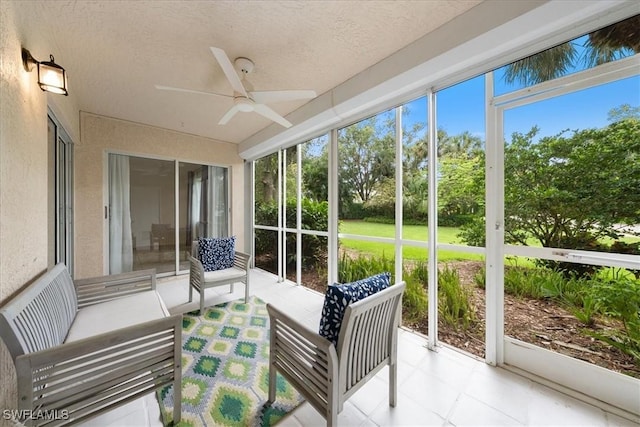 2810 Citrus Lake Dr Unit U101, Naples, FL 34109 - sunroom / solarium with a ceiling fan