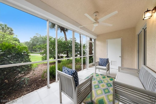 2810 Citrus Lake Dr Unit U101, Naples, FL 34109 - sunroom with ceiling fan