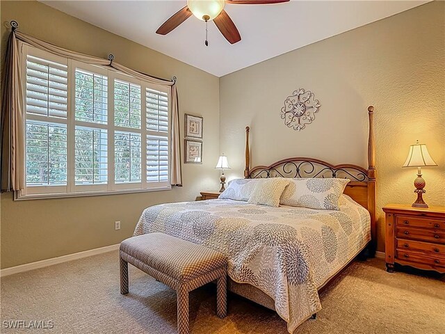 2050 Rio Nuevo Dr, North Fort Myers, FL 33917 - bedroom with multiple windows, carpet, and ceiling fan