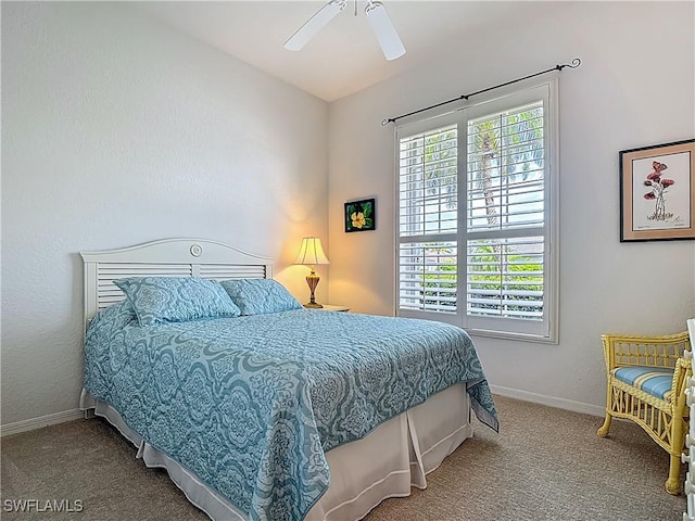 2050 Rio Nuevo Dr, North Fort Myers, FL 33917 - bedroom featuring carpet floors and a ceiling fan