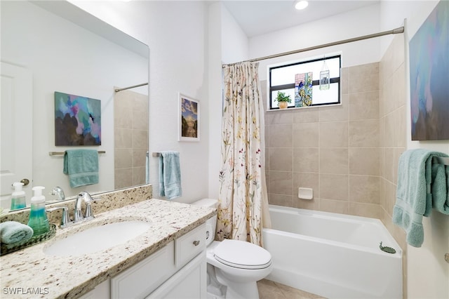 3470 Nombella Ct, Fort Myers, FL 33905 - full bath with vanity, shower / tub combo, and tile patterned flooring