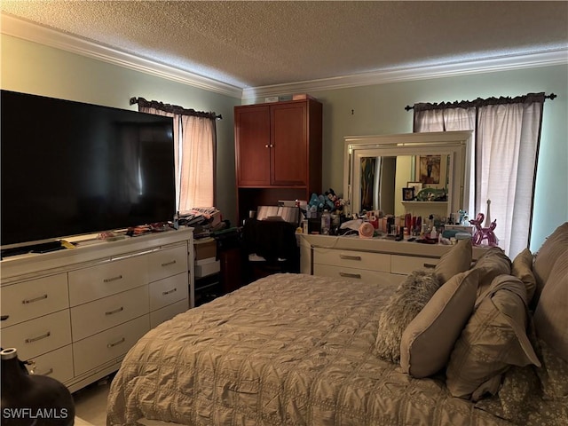 5307 Summerlin Rd Unit 704, Fort Myers, FL 33919 - bedroom with ornamental molding and a textured ceiling