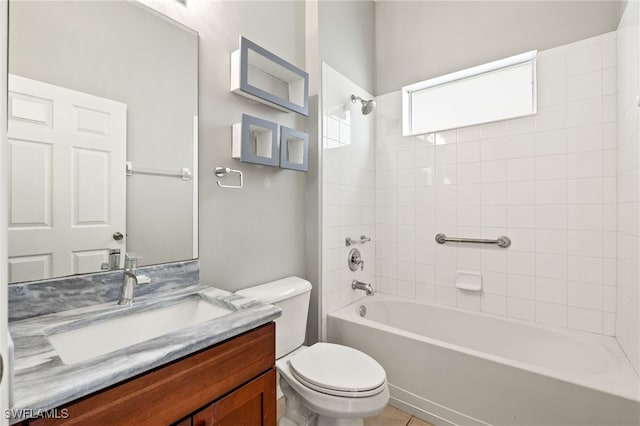 8169 Silver Birch Way, Lehigh Acres, FL 33971 - bathroom featuring vanity and tub / shower combination