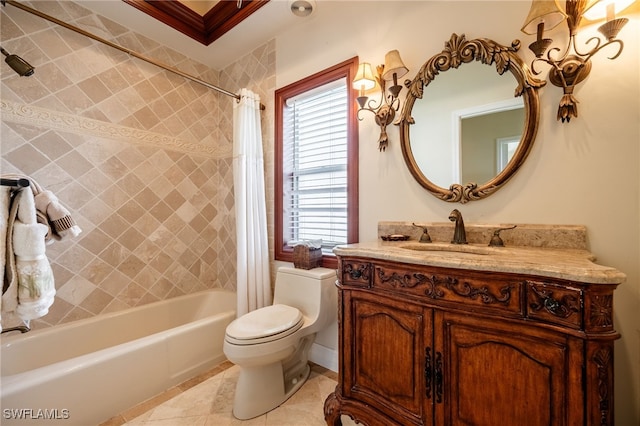 1167 SW 57th St, Cape Coral, FL 33914 - full bathroom with shower / tub combo, vanity, and tile patterned floors