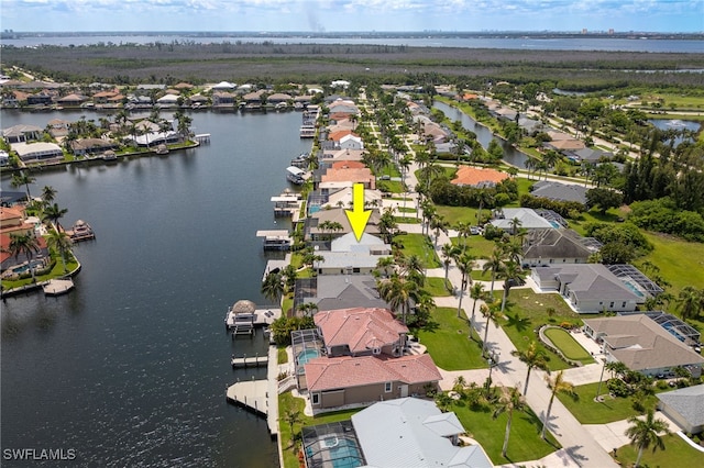 1167 SW 57th St, Cape Coral, FL 33914 - aerial perspective of suburban area featuring a large body of water