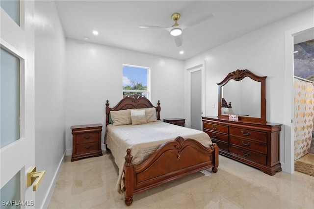 192 Herron Rd, North Fort Myers, FL 33903 - bedroom with ceiling fan and recessed lighting