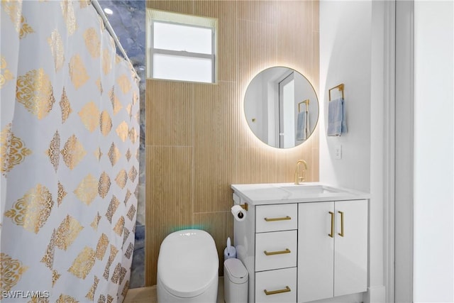 192 Herron Rd, North Fort Myers, FL 33903 - bathroom featuring vanity and a shower with curtain