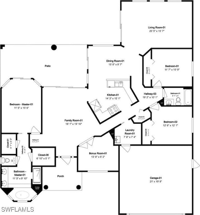 4200 SW 3rd Ave, Cape Coral, FL 33914 - view of floor plan / room layout