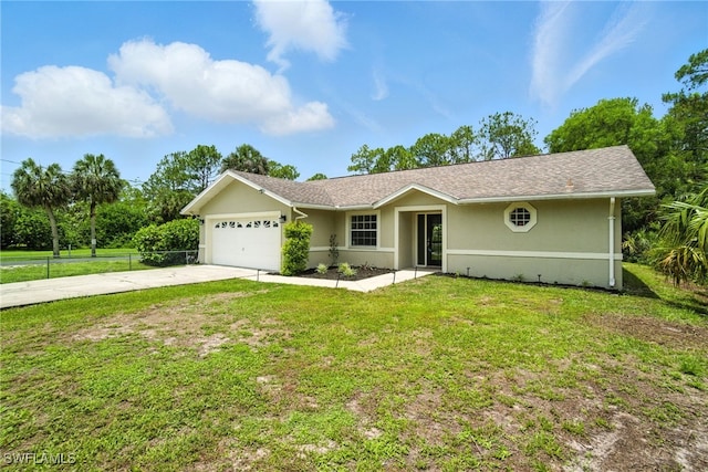 2711 4th St NW, Naples, FL 34120 - ranch-style home featuring driveway, an attached garage, and stucco siding