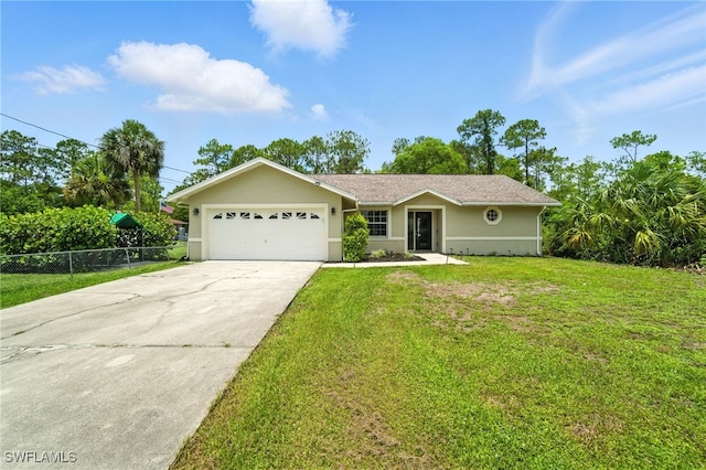 2711 4th St NW, Naples, FL 34120 - ranch-style house with an attached garage, stucco siding, and concrete driveway
