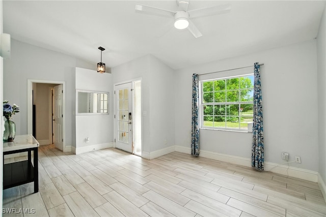 2711 4th St NW, Naples, FL 34120 - empty room featuring light wood finished floors and a ceiling fan