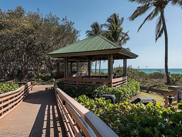 26690 Egrets Landing Dr Unit 101, Bonita Springs, FL 34134 - view of community with a gazebo and a water view