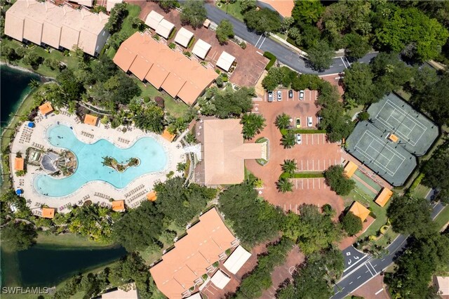2396 Hidden Lake Dr Unit 3, Naples, FL 34112 - aerial view of property and surrounding area featuring a pool