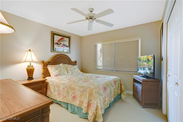 2396 Hidden Lake Dr Unit 3, Naples, FL 34112 - carpeted bedroom with a closet and a ceiling fan